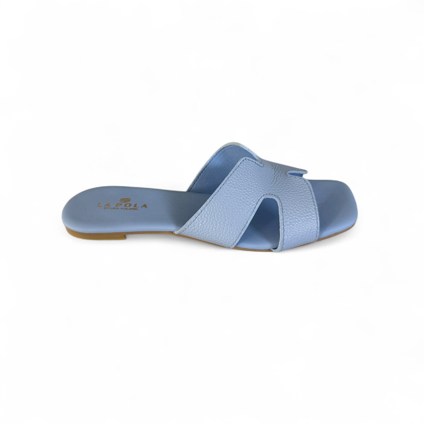 Leather Sandal Bow Baby Blue